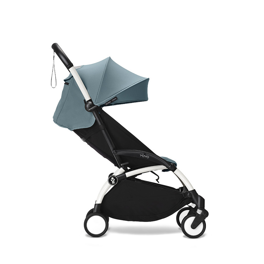 Poussette Stokke® YOYO³ à partir de 6 mois - cadre blanc/aqua 