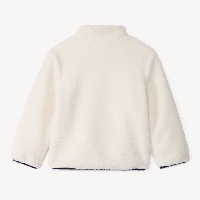 Veste sherpa écru doublé micropolaire pour garçon  
