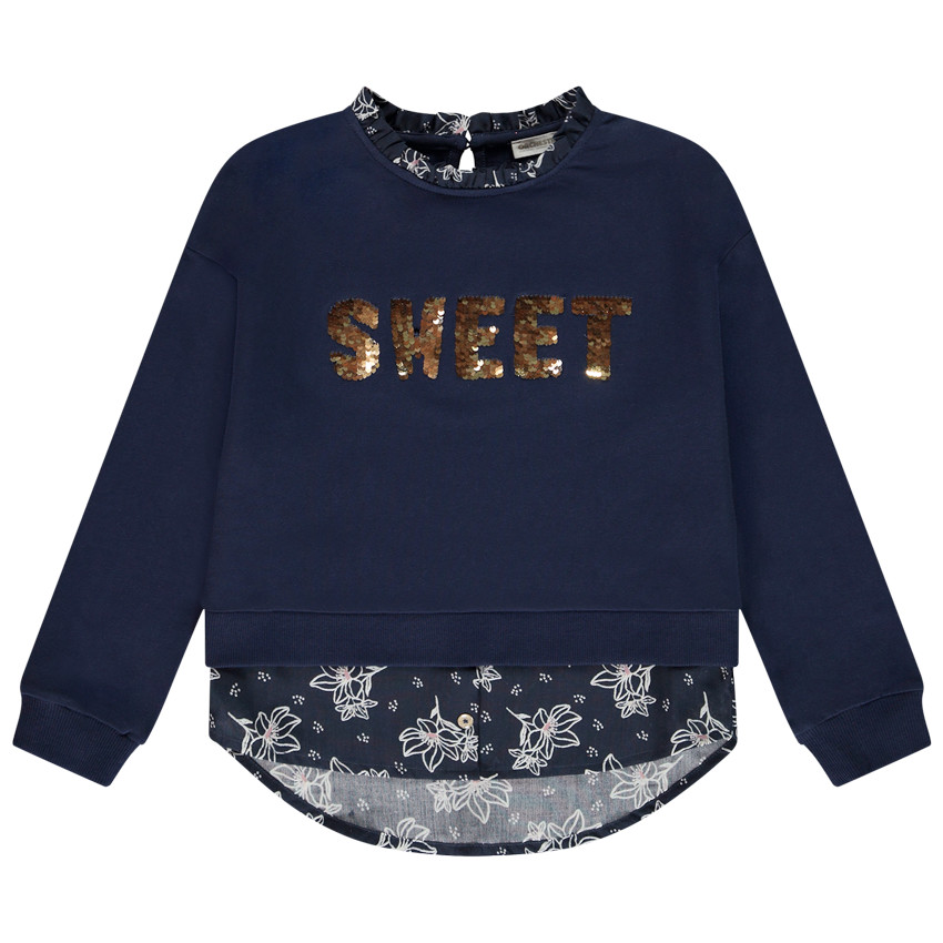 Sweat effet 2 en 1 avec sequins magiques pour fille 