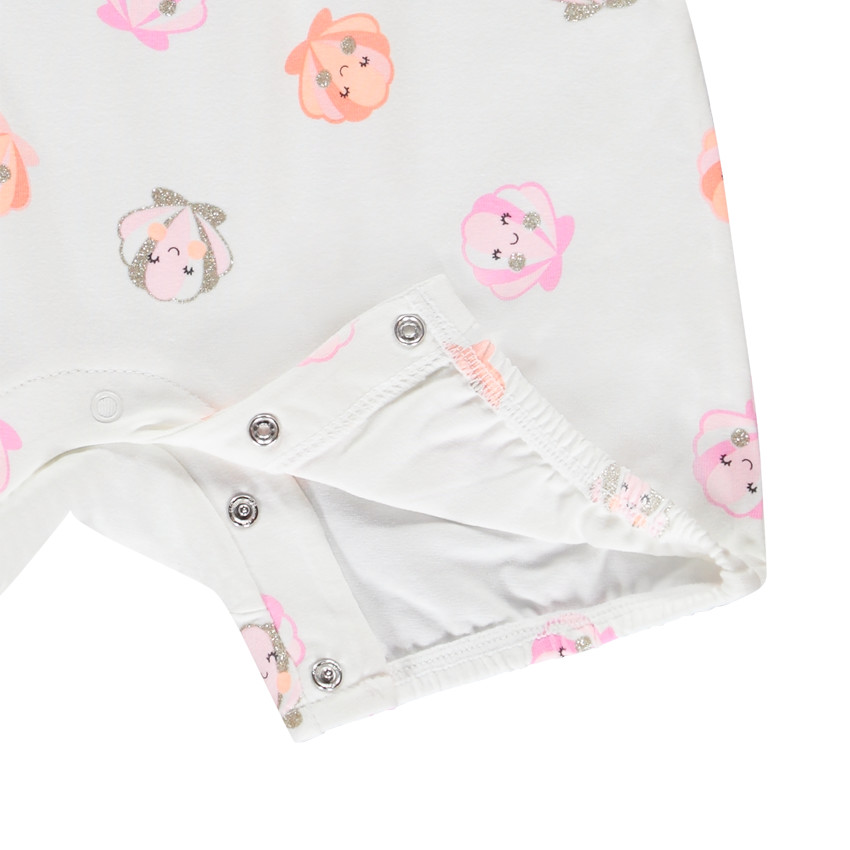 Lot de 2 combishorts motifs coquillages pour bébé fille 
