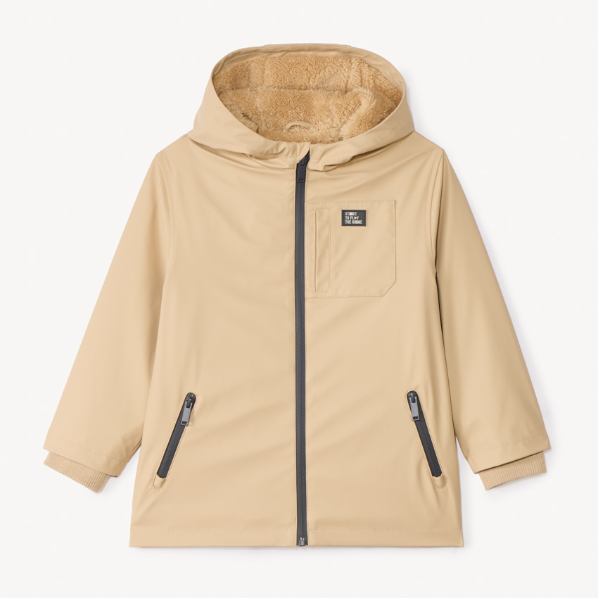 Parka gomme doublée sherpa pour garçon