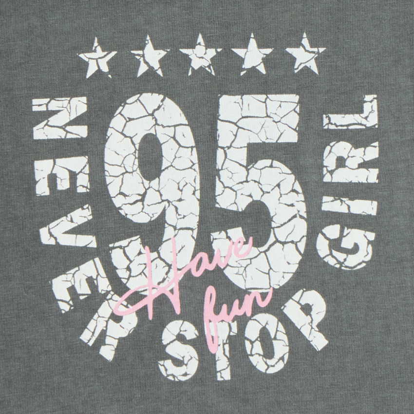 T-shirt manches longues fille effet délavé  