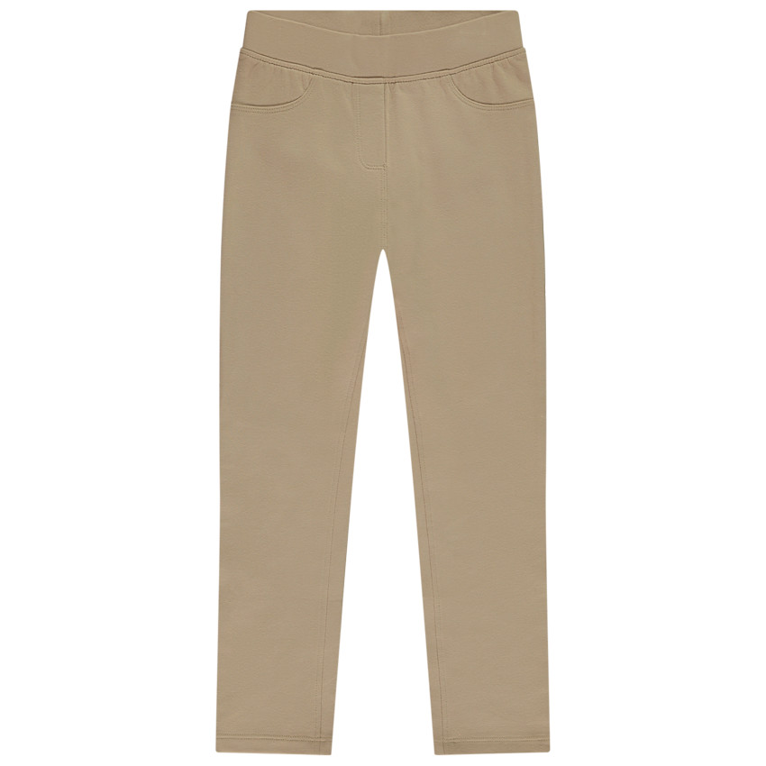 Jegging uni en molleton pour fille