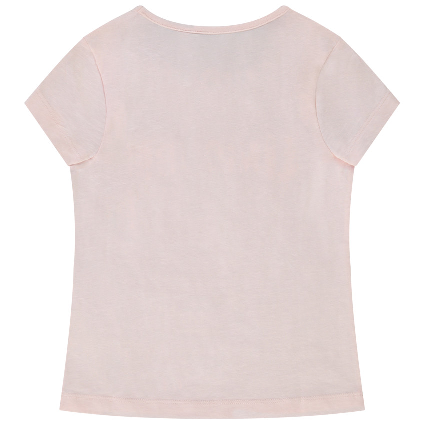 T-shirt manches courtes print en sequins magiques pour fille 