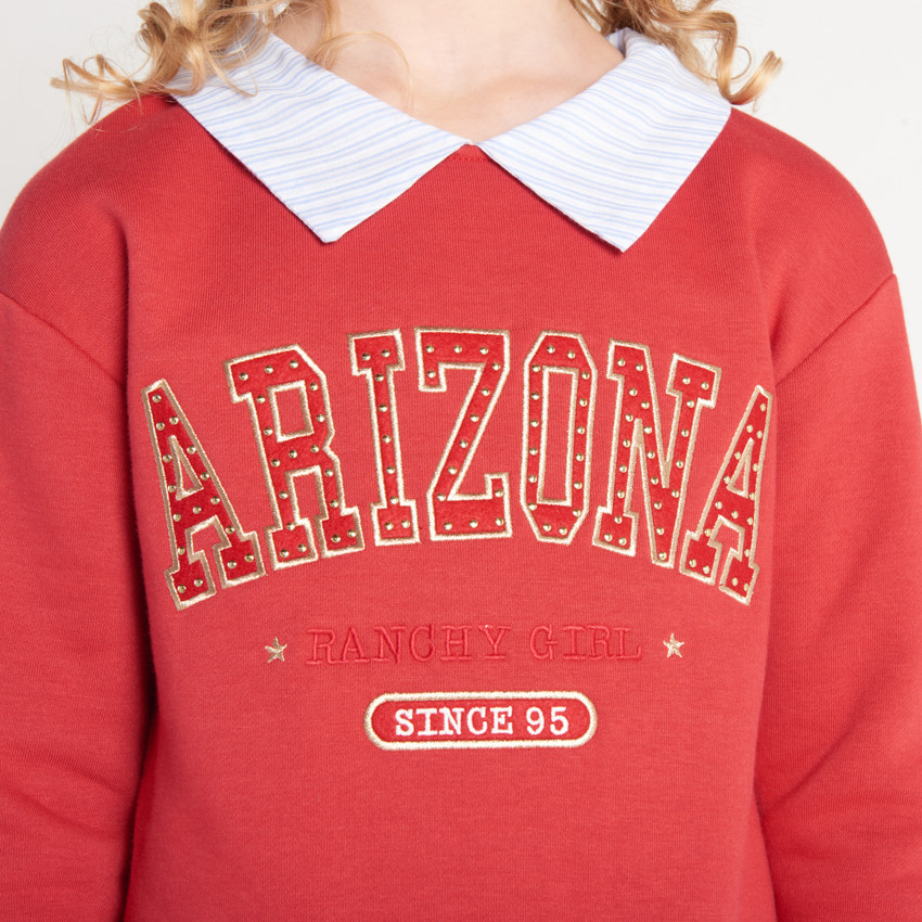 Robe en molleton fantaisie avec col chemise pour fille  