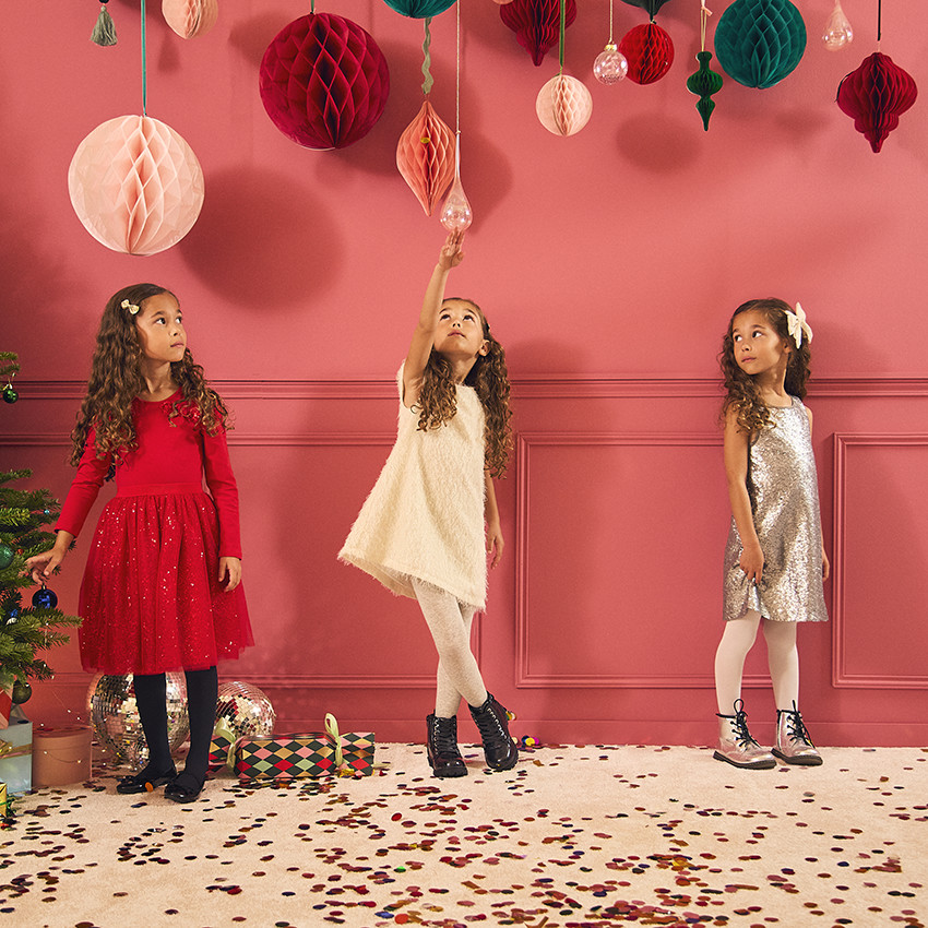 Robe de fête sans manches en sequins argentés pour fille 