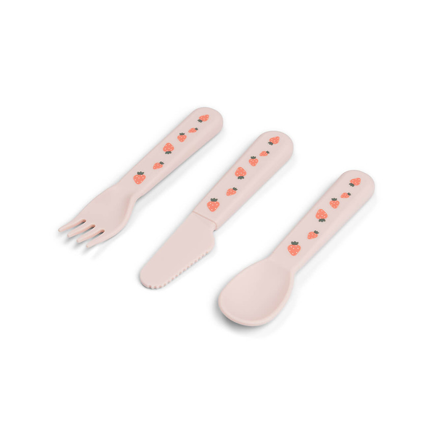 Set de 3 couverts foodie Tiny Farm rose 
