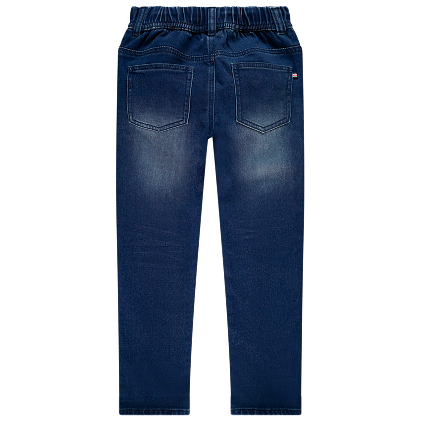 Jean effet délavée avec ceinture pour enfant garçon 