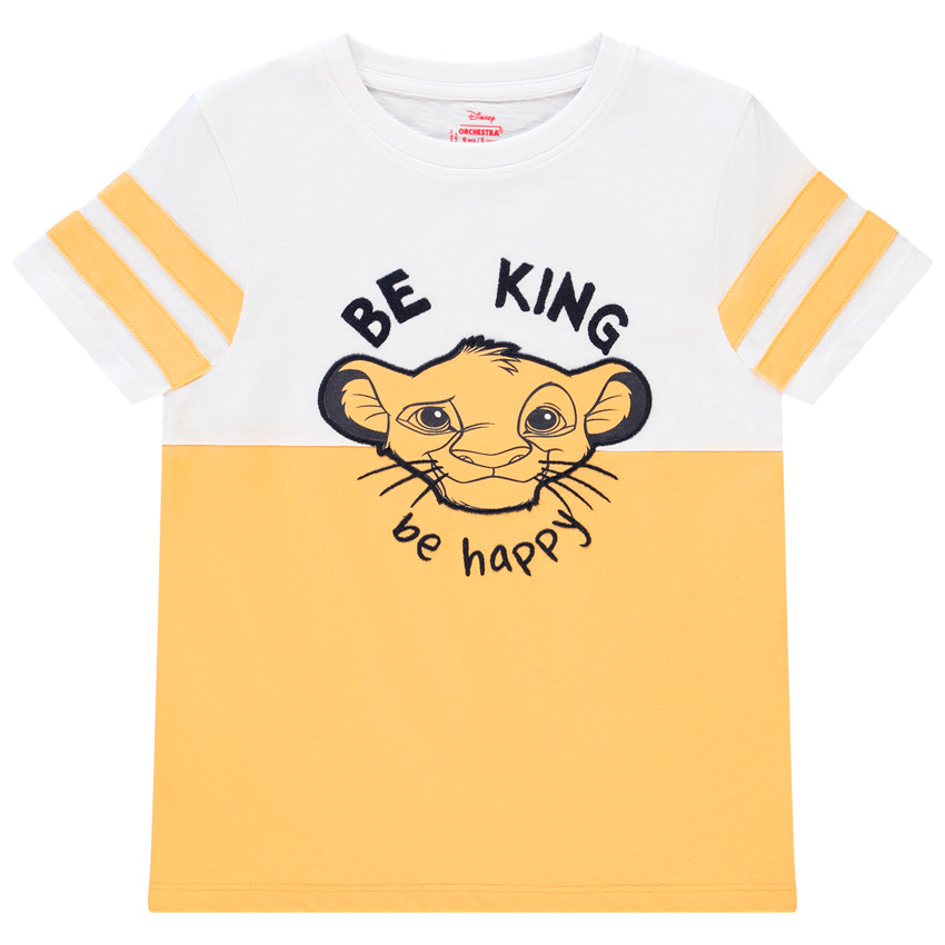 T-shirt en coton color block print Le roi lion pour garçon 
