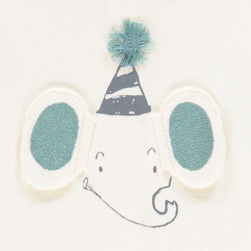 Ensemble t-shirt print éléphant et pantalon pour bébé garçon 