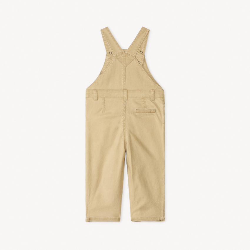 Salopette longue en sergé uni pour bébé garçon 