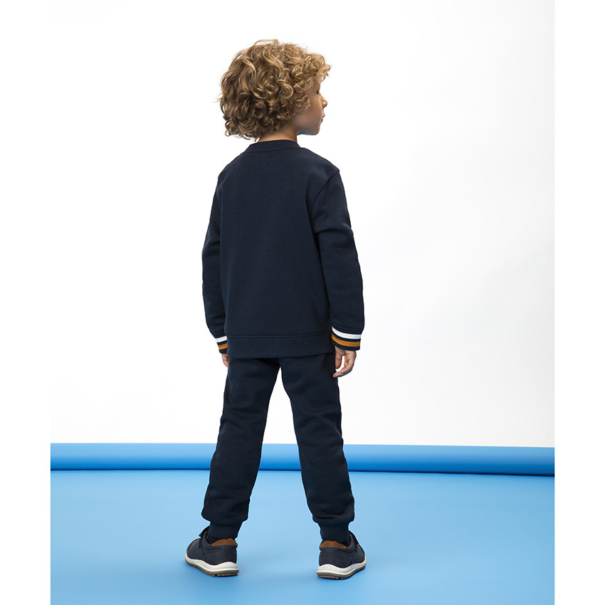 Ensemble sweat avec poche kangourou + jogging uni pour garçon 