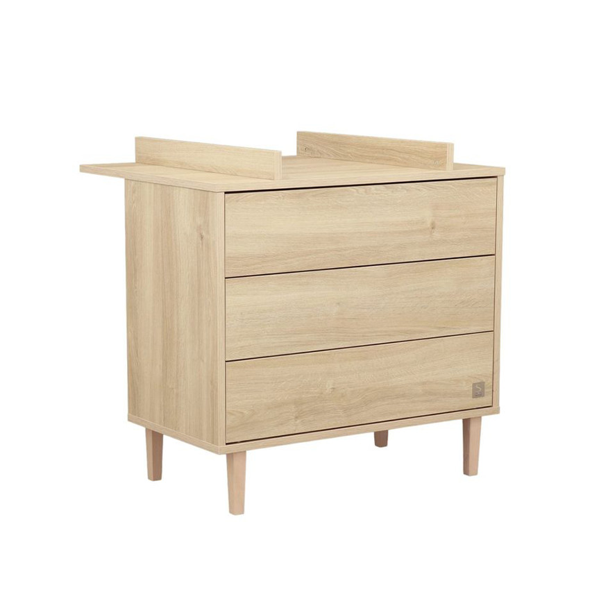 Plan à langer pour commode Paloma aspect chêne sépia 