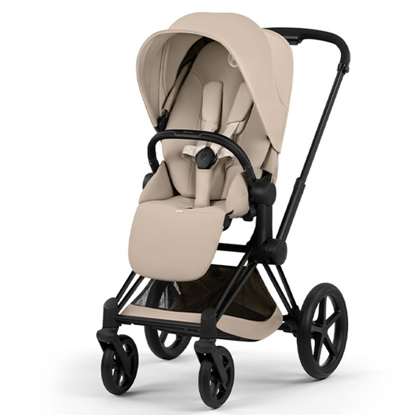 Poussette Duo Priam 2026 Matt Black-Cozy Beige 