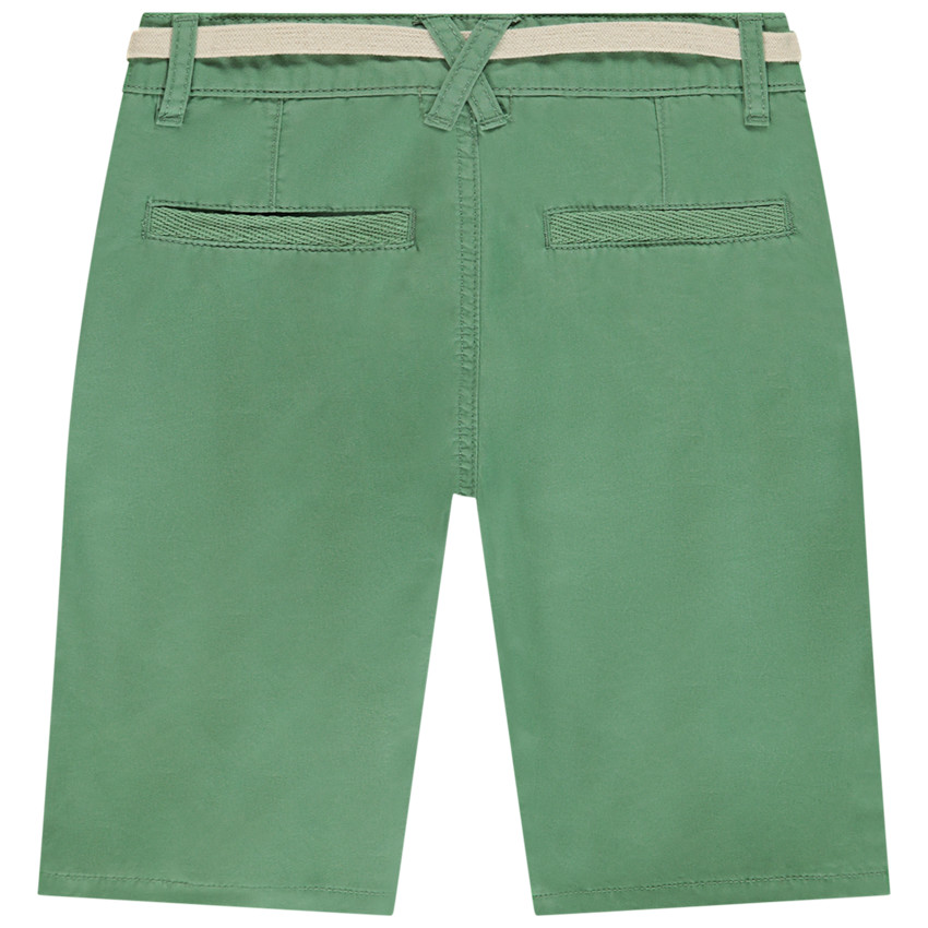 Bermuda ceinturé en twill pour garçon 