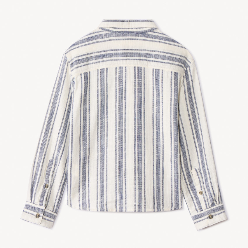 Chemise à rayures et grande poche pour garçon 