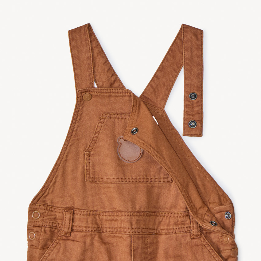 Salopette longue à badge ours pour bébé garçon 