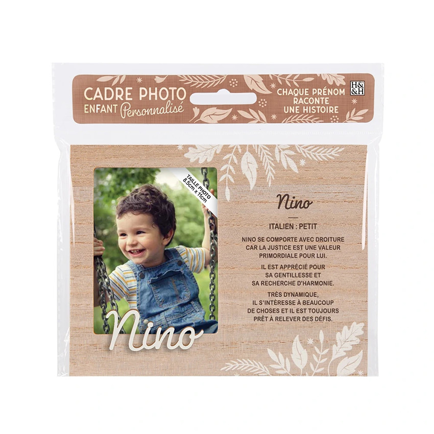 Cadre photo personnalisé 18,5 x 14,5 cm Nino 