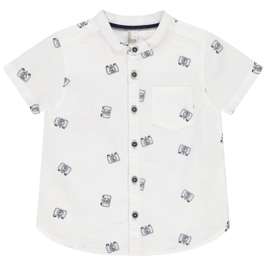 Chemise manches courtes col mao pour bébé garçon 