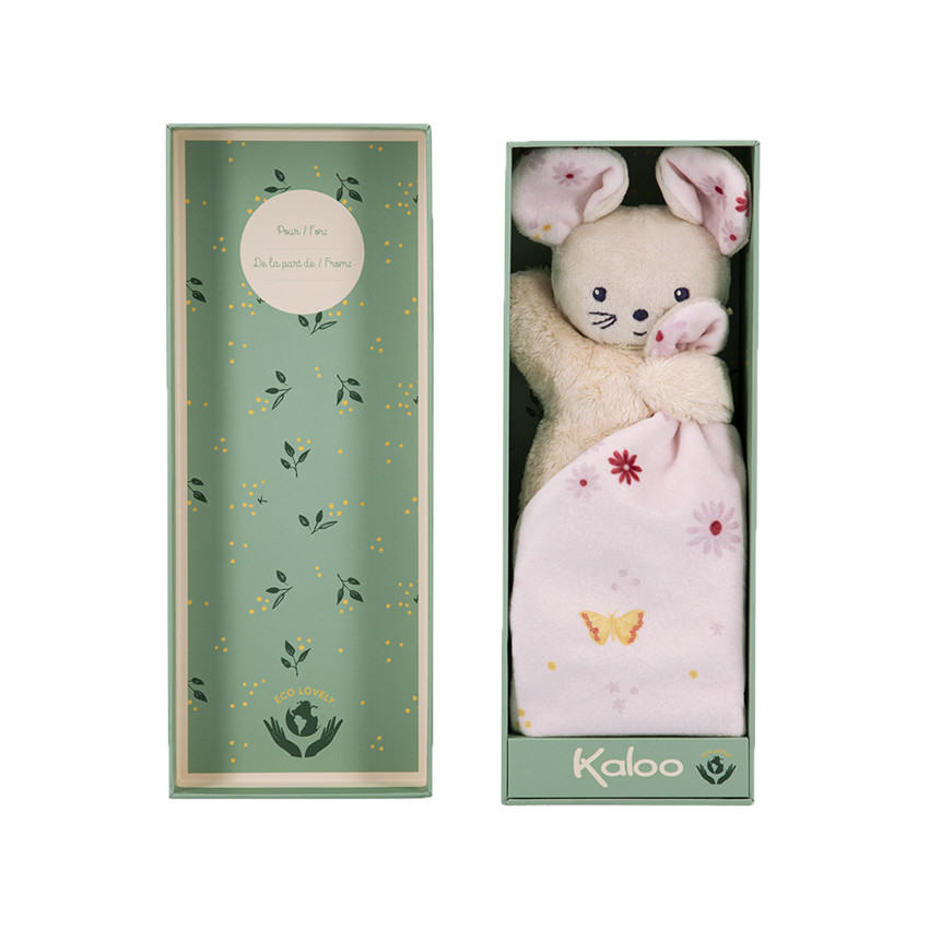Doudou souris carré douceur Main Doudou souris carré douceur