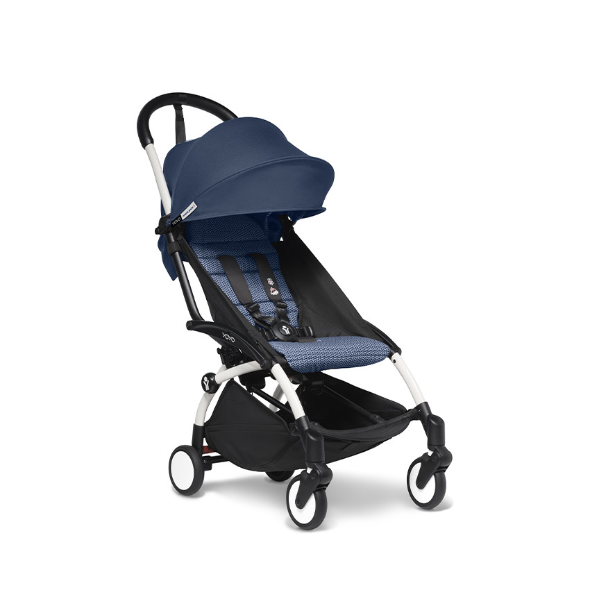 Poussette Stokke® YOYO³ à partir de 6 mois - cadre blanc/bleu Air France 