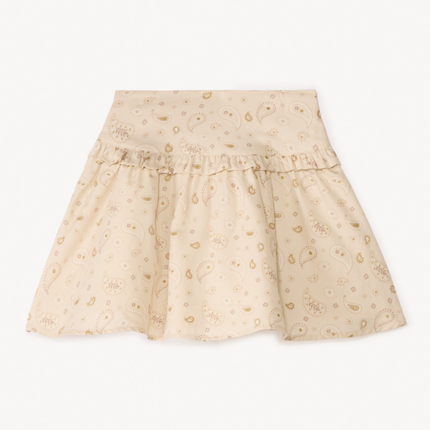 Jupe volantée imprimé cachemire pour fille 