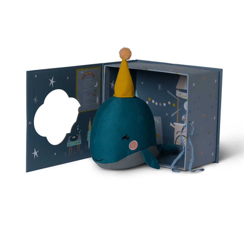 Peluche baleine avec boîte cadeau  