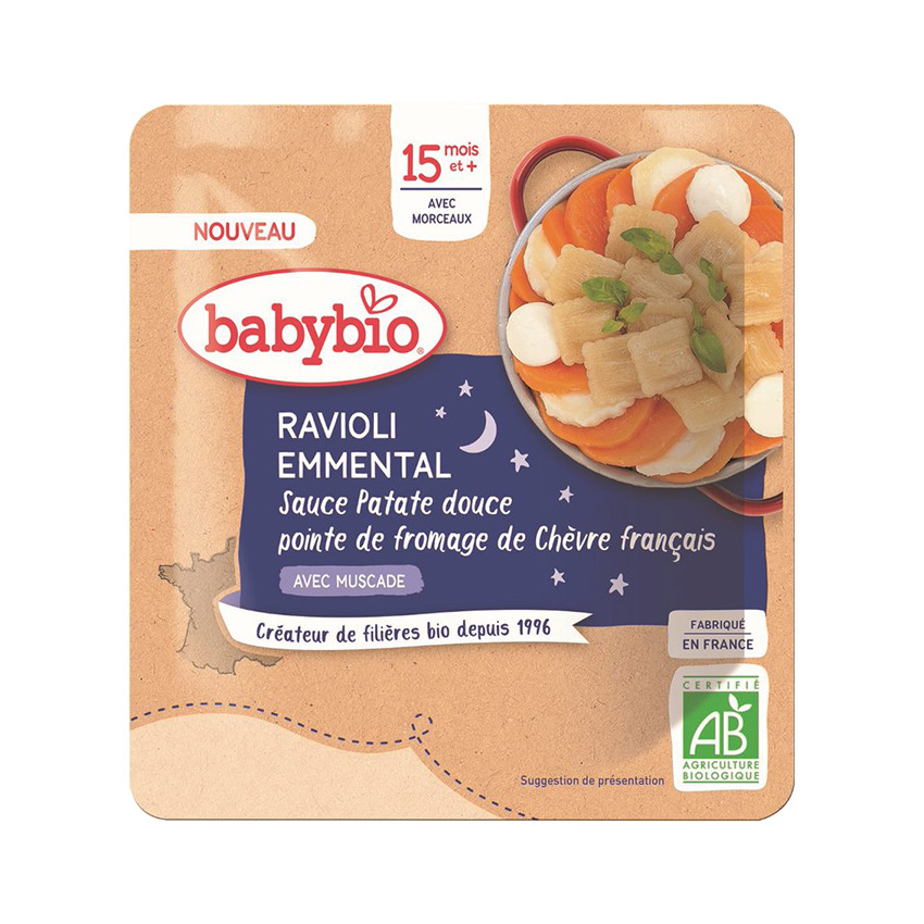 Sachet de ravioli emmental avec sauce de patate douce et fromage de chèvre 190g 