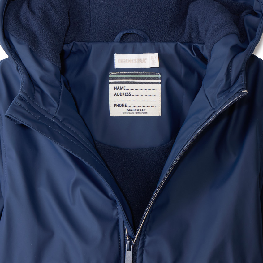 Parka gomme à capuche et doublure micropolaire pour garçon 