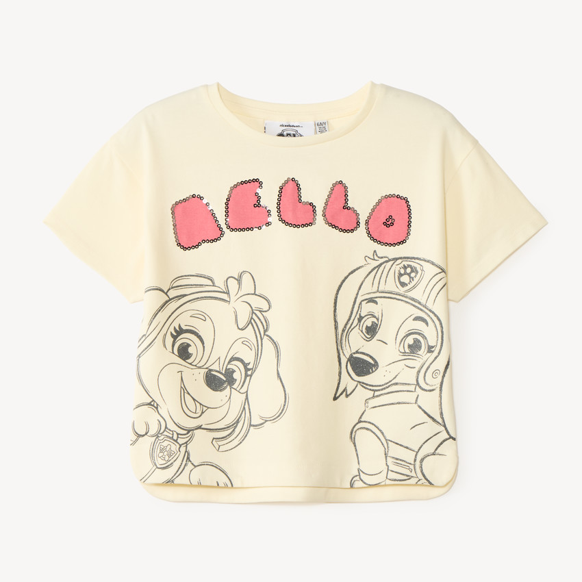 T-shirt manches courtes Stella et Liberty de la Pat' Patrouille fille 