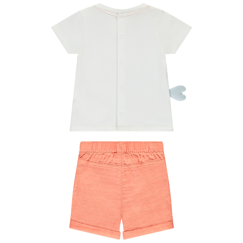 Ensemble short + t-shirt fantaisie baleine pour bébé garçon  