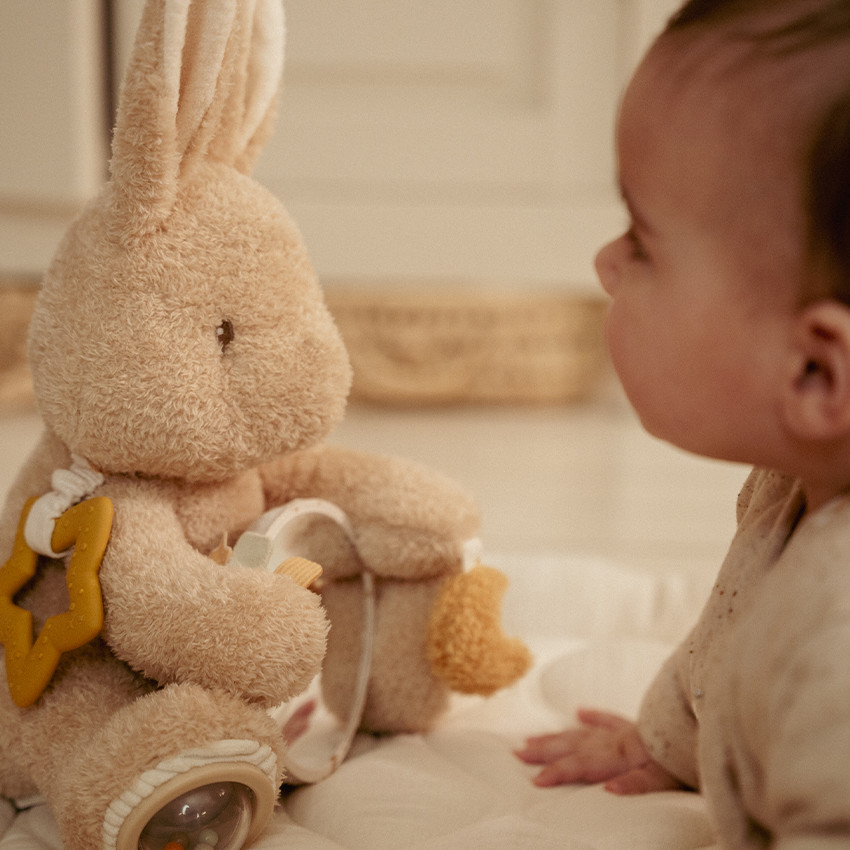 Peluche d'activité lapin Newborn Natural 36 cm 