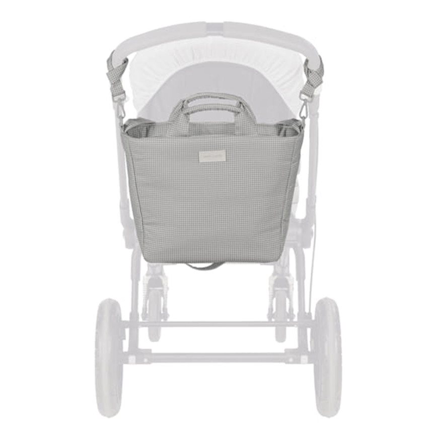 Sac à langer Little Bloom Vichy Gris 