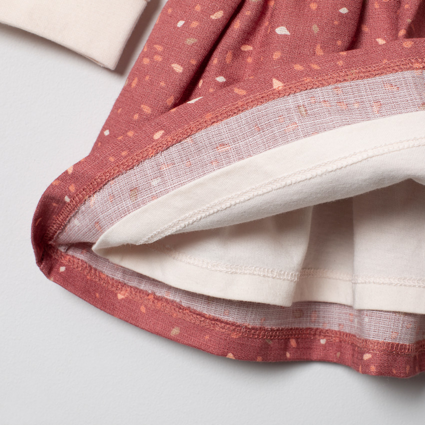 Robe en molleton effet 2-en-1 