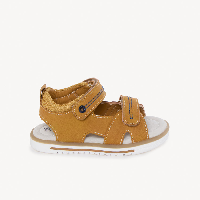 Sandales ouvertes à double brides scratchées pour bébé garçon 