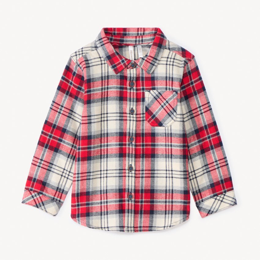 Chemise manches longues à carreaux pour bébé garçon