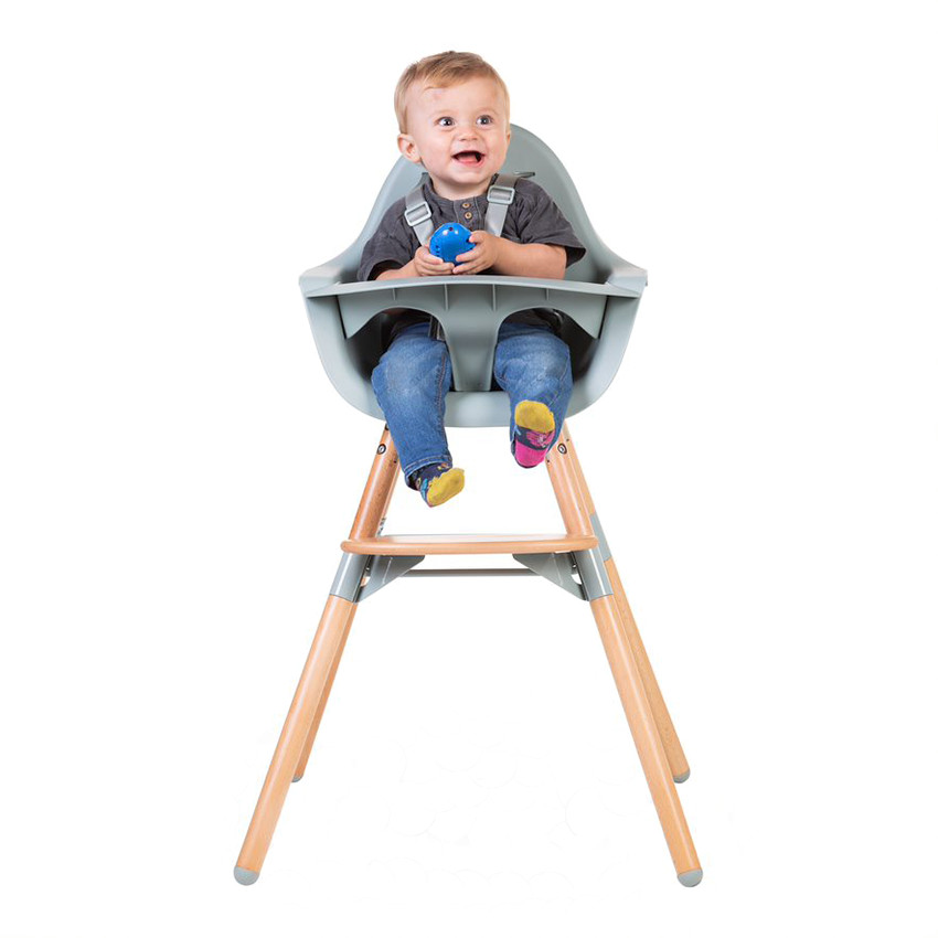 Chaise haute 2 en 1 Evolu 2 réglable - Naturel Menthe  
