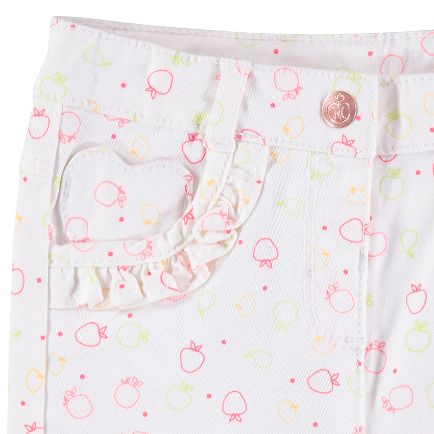 Pantalon imprimé all-over à poches volantées 