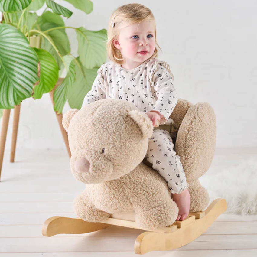 Animal à bascule - Teddy ours - Beige - 59 cm 
