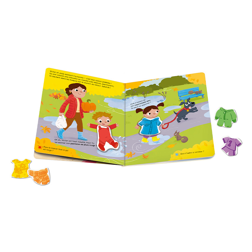 Mon premier livre aimanté - Apprendre les couleurs en s'habillant 