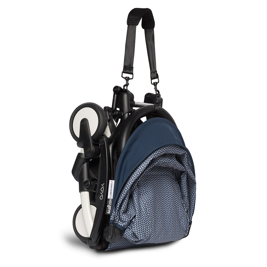 Poussette complète YOYO² nouveau pack 0+ et 6+ châssis noir - Bleu Air France 