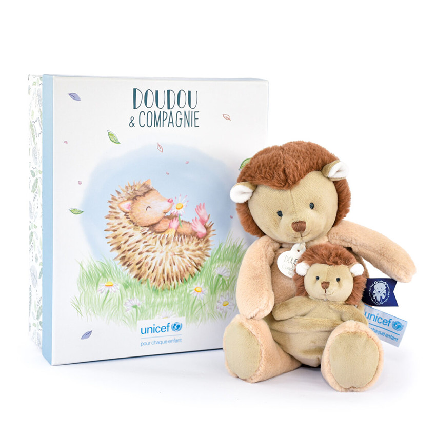 Peluche hérisson avec bébé Unicef 25 cm 