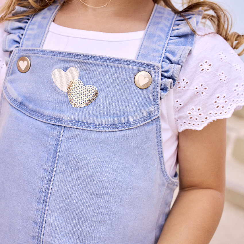 T-shirt manches courtes en broderie anglaise pour bébé fille 