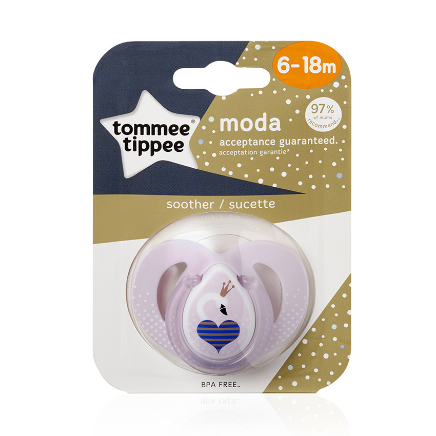 Sucette silicone Moda 6-18 mois - Fille 