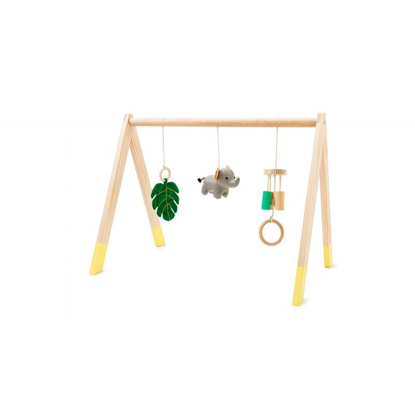 LITTLE BIG FRIENDS - Arche d&#39;éveil en bois - Jungle - Beige