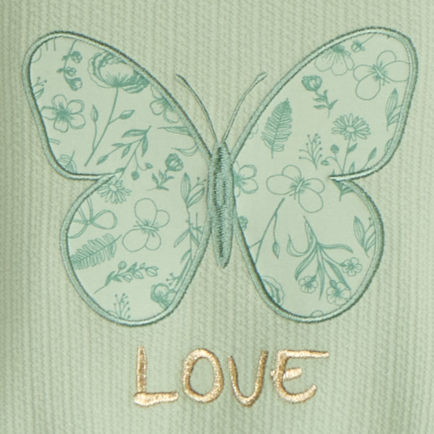 Ensemble de jogging broderie papillon pour bébé fille 