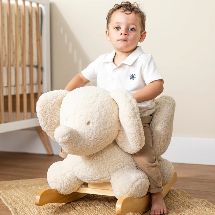 Animal à bascule - Teddy éléphant- Ecru  