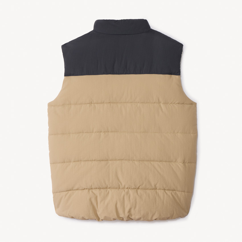 Doudoune sans manches bicolore en toile pour garçon  