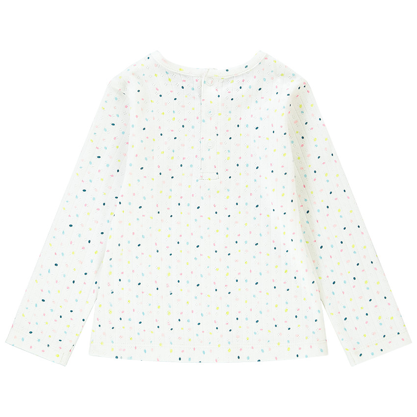 Ensemble t-shirt en maille côtelée + salopette courte pour bébé fille 