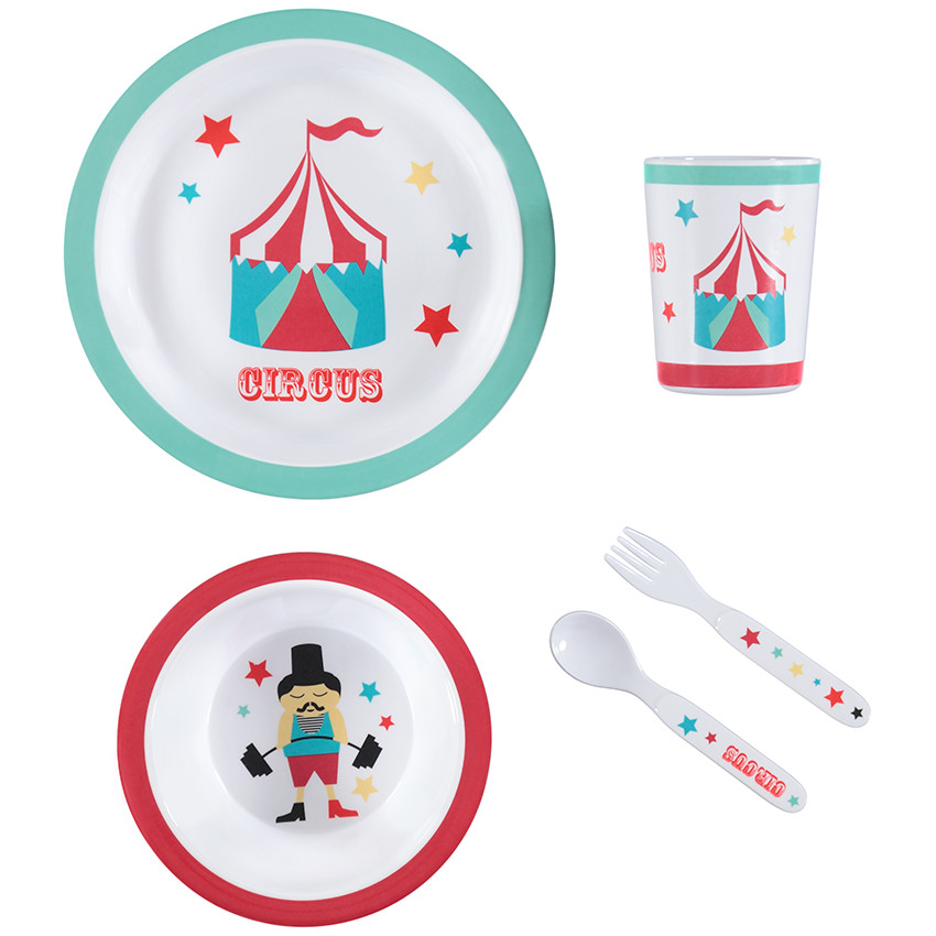 Set repas Circus - 5 pièces Main Set repas Circus - 5 pièces